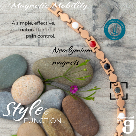 Neodymium magnets in Avens Dawn 4in1 magnetic bracelet by Magnetic Mobility, providing natural pain control.