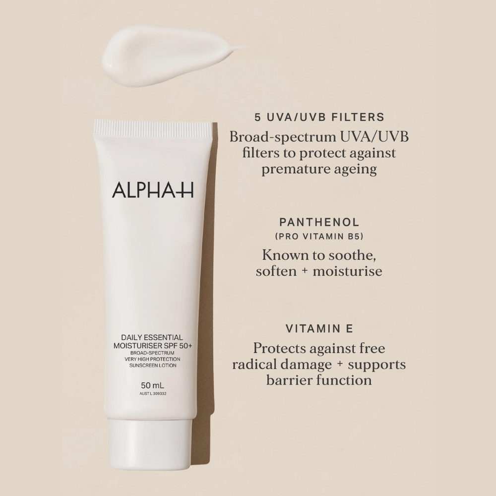 Alpha-H Daily Essential Moisturiser SPF 50+ / 50ml- Lillys Pharmacy and Health Store