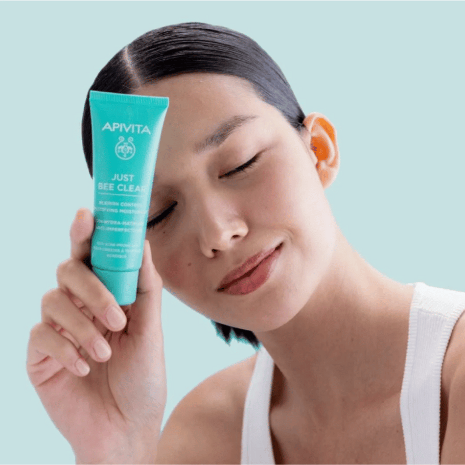 Apivita Just Bee Clear Blemish Control Mattifying Moisturizer 40ml- Lillys Pharmacy and Health Store