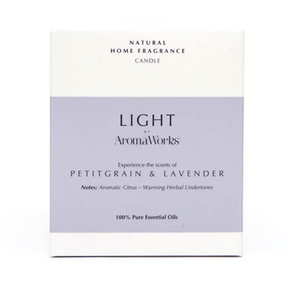 AromaWorks Light Range - Petitgrain & Lavender Candle 30cl- Lillys Pharmacy and Health Store