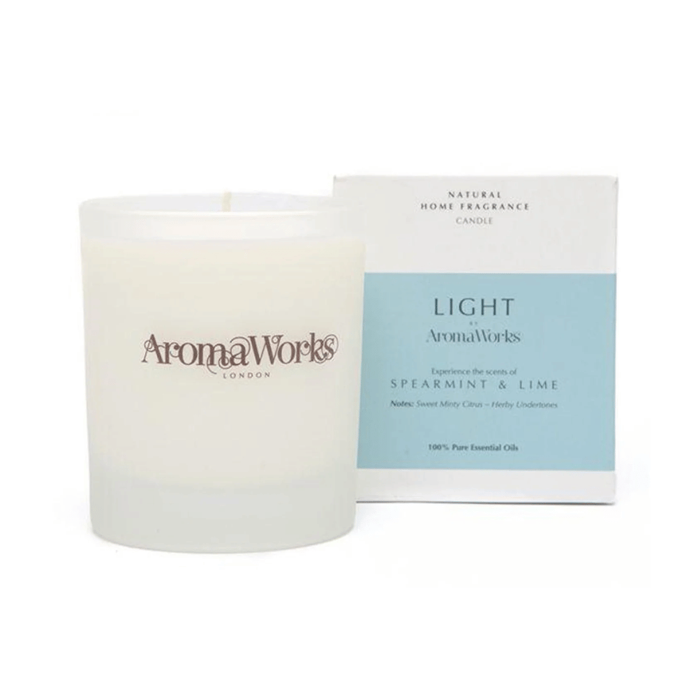 AromaWorks Light Range - Spearmint & Lime Candle 30cl- Lillys Pharmacy and Health Store