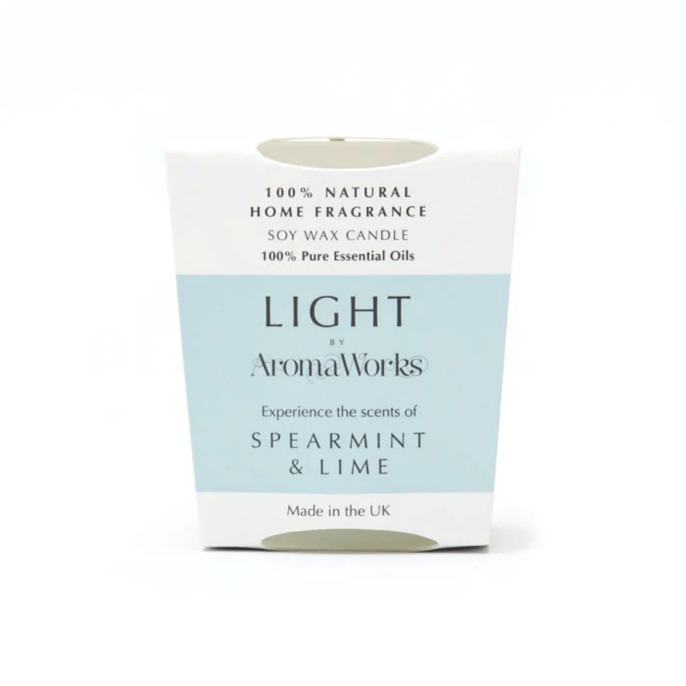 AromaWorks Light Range - Spearmint & Lime Candle 30cl- Lillys Pharmacy and Health Store