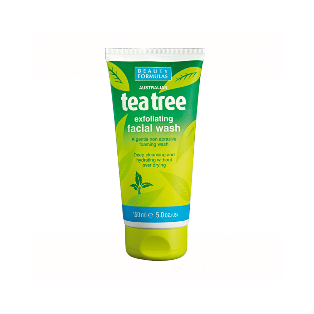 Beauty Formulas Tea Tree Exfoliating Facial Wash - 150ml- Lillys Pharmacy and Health Store