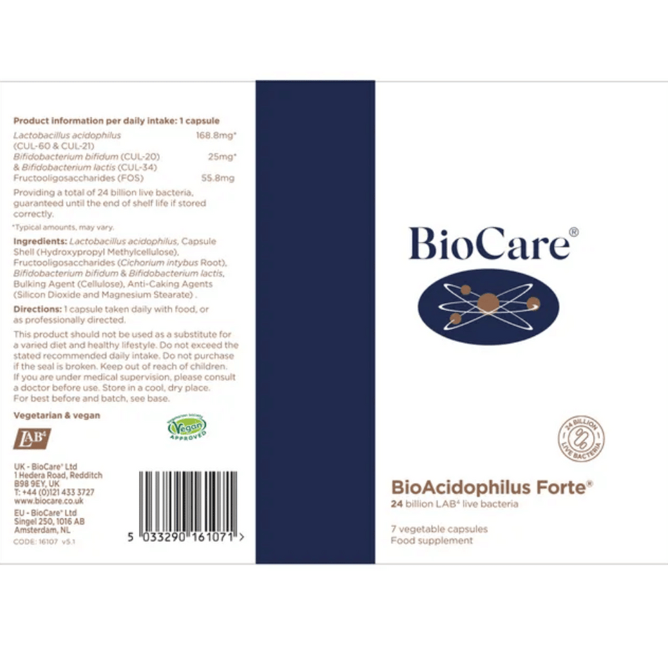 BioCare BioAcidophilus Forte 7 Capsules- Lillys Pharmacy and Health Store