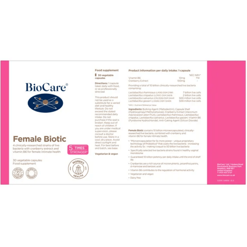 BioCare Female Biotic 30 Caps- Lillys Pharmacy and Health Store