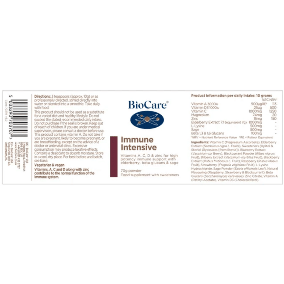 BioCare Immune Intensive 70g- Lillys Pharmacy and Health Store