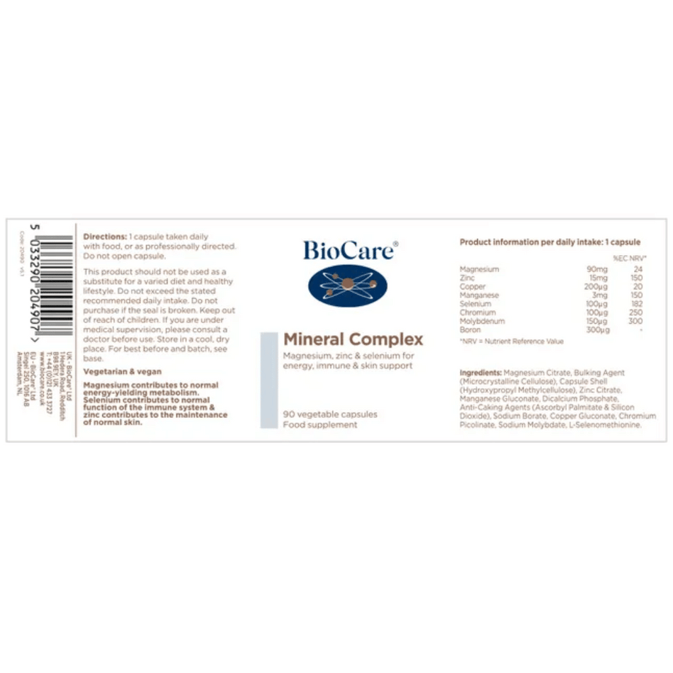 BioCare Mineral Complex 90 Caps- Lillys Pharmacy and Health Store