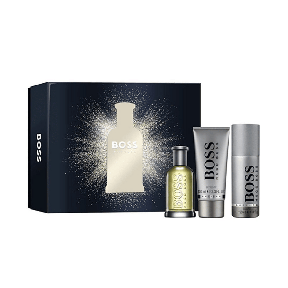 Boss Bottled (Grey) 100ml 3pc Gift Set- Lillys Pharmacy and Health Store