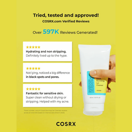 COSRX Low pH Good Morning Gel Cleanser 150ml- Lillys Pharmacy and Health Store