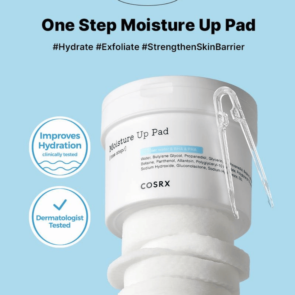 COSRX One Step Moisture Up Pad- Lillys Pharmacy and Health Store