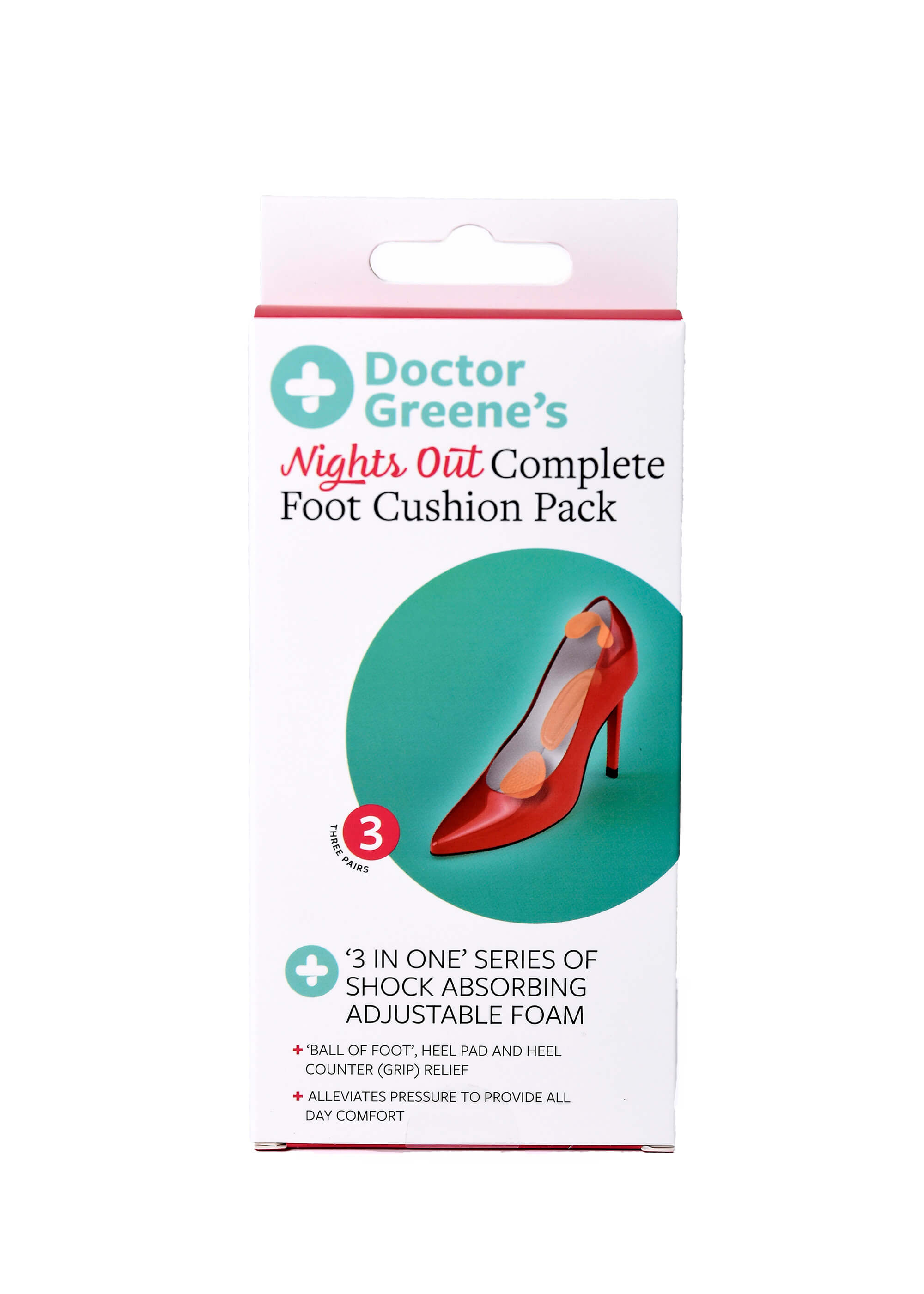 Doctor Greene's Nights Out Complete Foot Cushion Pack (3 Pairs)- Lillys Pharmacy and Health Store