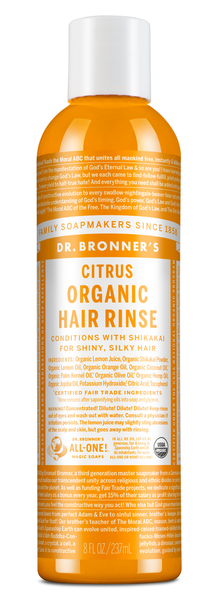 Dr. Bronner's Organic Hair Rinse - Citrus - 8oz- Lillys Pharmacy and Health Store