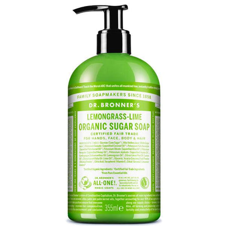 Dr. Bronner's Organic Sugar Soap - Lemongrass Lime