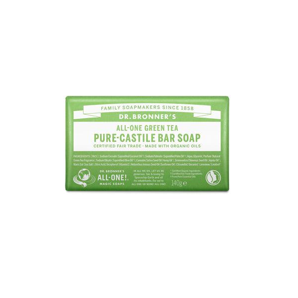 Dr. Bronner's Pure-Castile Bar Soap - Green Tea - 140g