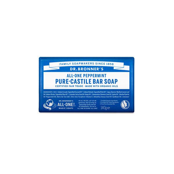 Dr. Bronner's Pure-Castile Bar Soap - Peppermint - 140g