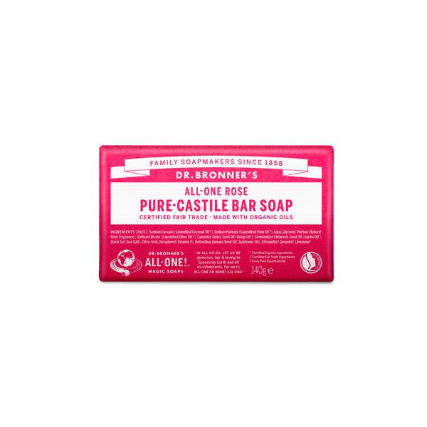 Dr. Bronner's Pure-Castile Bar Soap - Rose - 140g