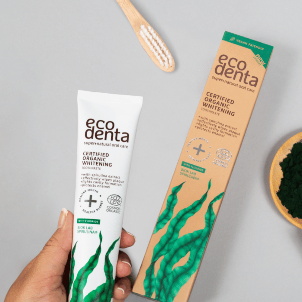 Ecodenta Organicline Whitening Toothpaste With Spirulina Extract 75ml- Lillys Pharmacy and Health Store