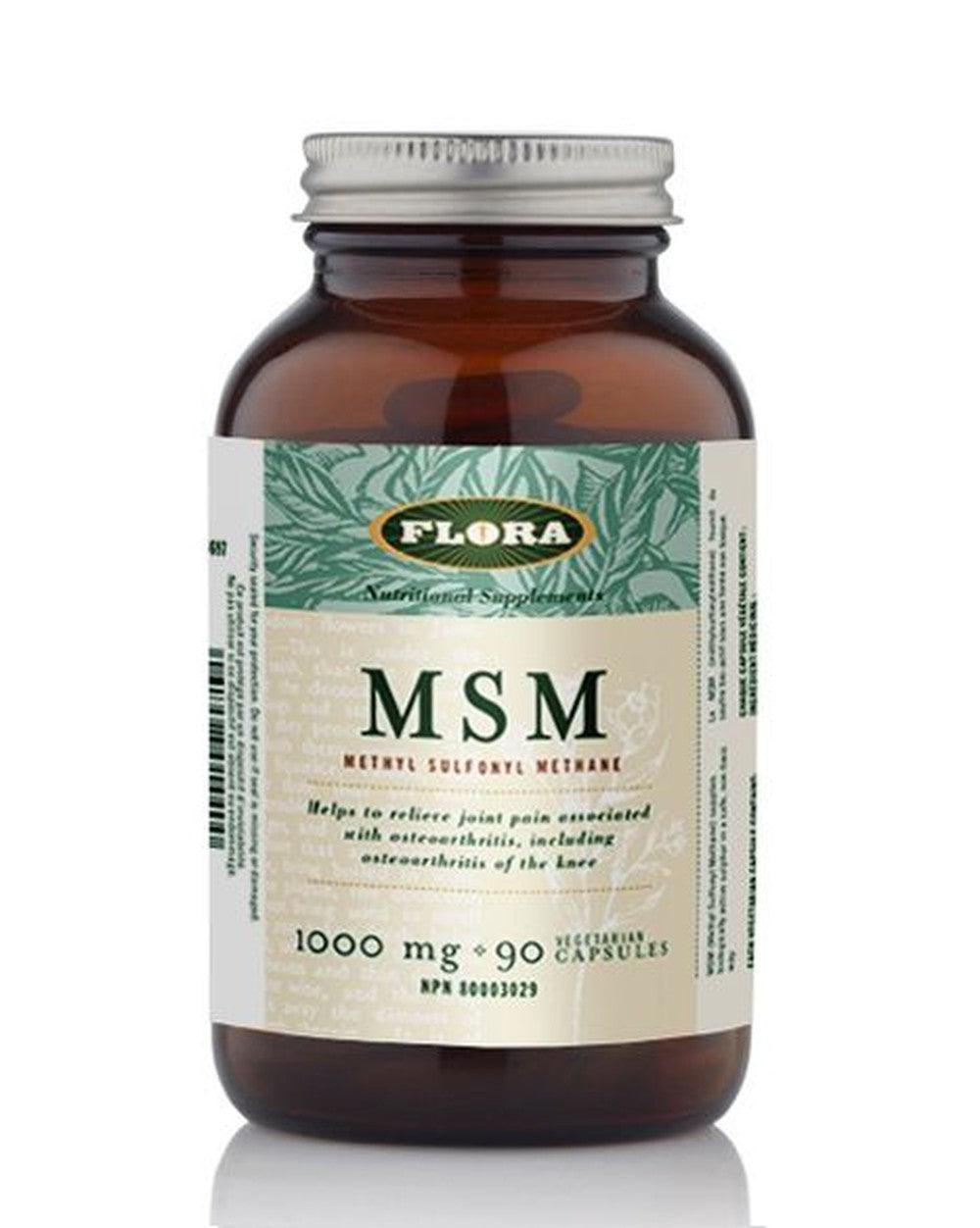 Flora MSM 1000mg 90 Caps- Lillys Pharmacy and Health Store