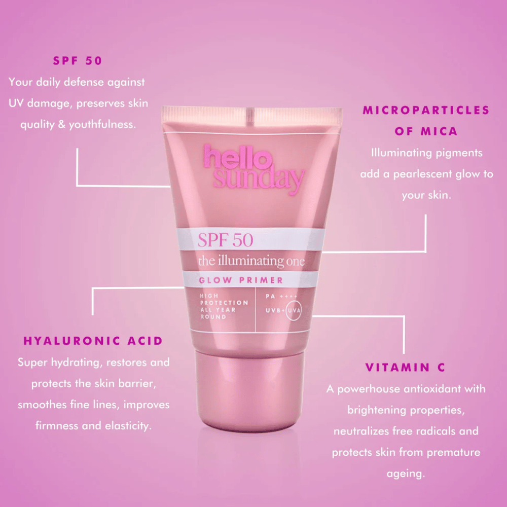 Hello Sunday The Illuminating One glow Primer Spf50 50 ml- Lillys Pharmacy and Health Store