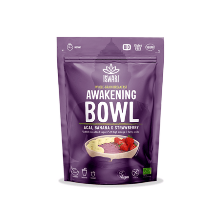 Iswari Awakening Bowl Instant Breakfast Acai, Banana & Strawberry 360g- Lillys Pharmacy and Health Store