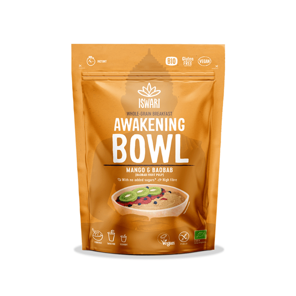 Iswari Awakening Bowl Instant Breakfast Mango & Baobab 360g- Lillys Pharmacy and Health Store