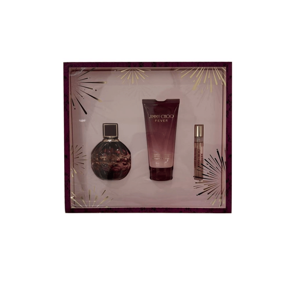 Jimmy Choo Fever Ladies 100ml 3pc Gift Set- Lillys Pharmacy and Health Store