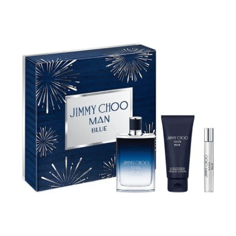 Jimmy Choo Man Blue 100ml 3pc Gift Set- Lillys Pharmacy and Health Store