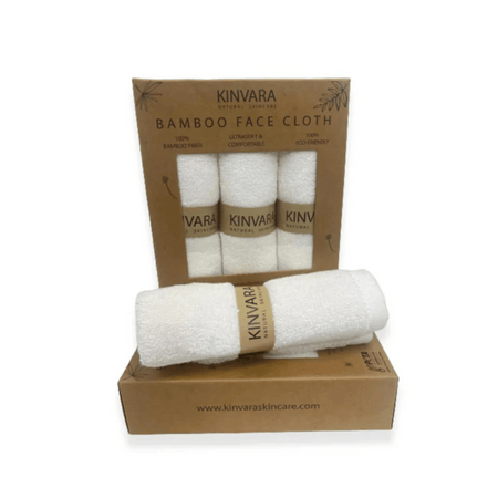 Kinvara Bamboo Branded Facecloth 3pk- Lillys Pharmacy and Health Store