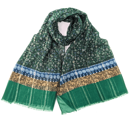 Koutia - Baroque Border Scarf - Vibrant Green- Lillys Pharmacy and Health Store