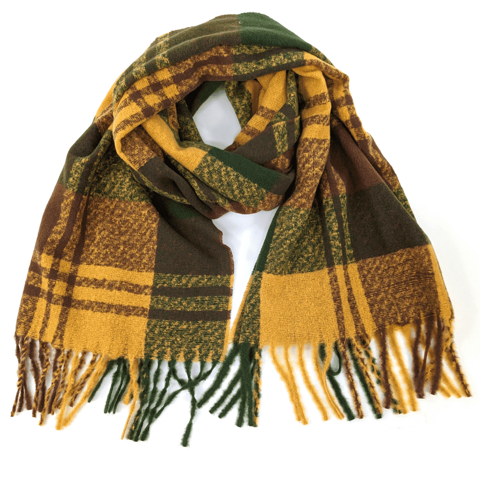 Mako - Thick Check Scarf - Cinnamon Rosemary- Lillys Pharmacy and Health Store