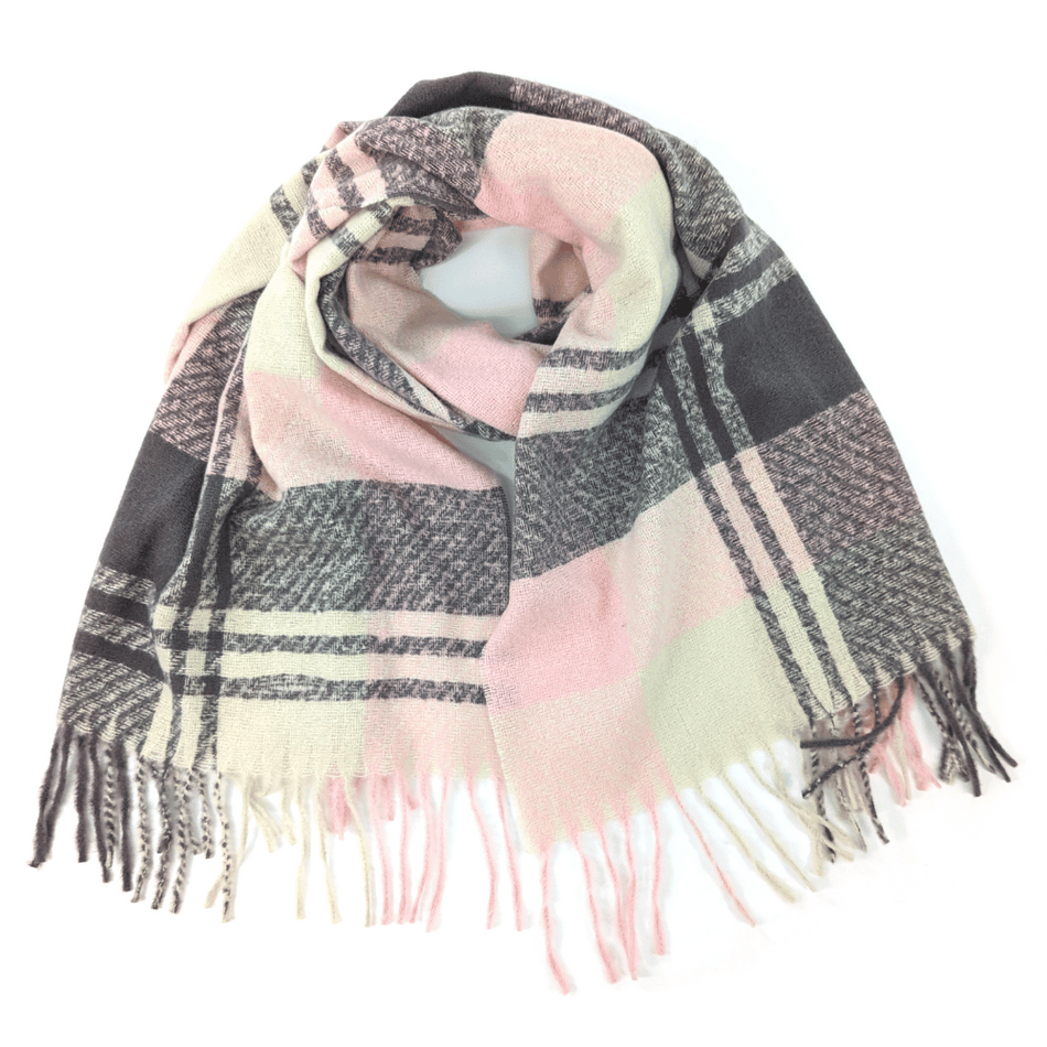 Mako - Thick Check Scarf - Sugary Pastels- Lillys Pharmacy and Health Store