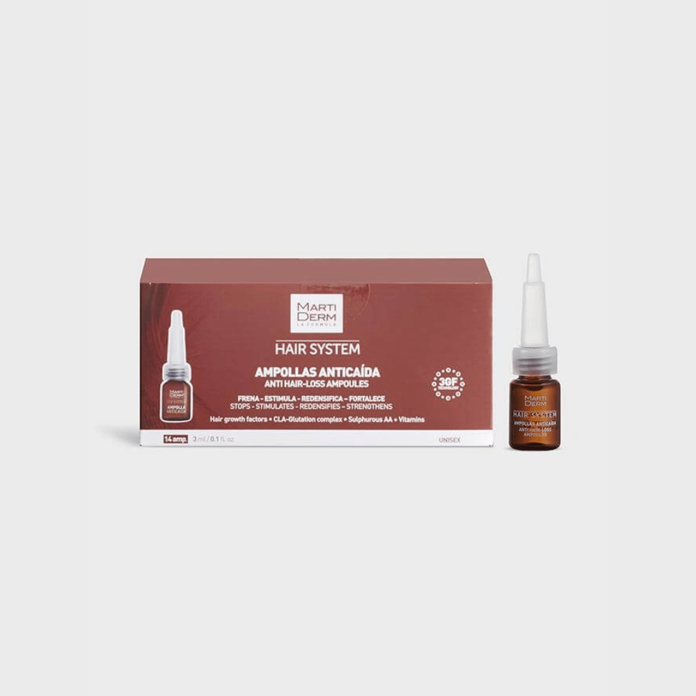 Martiderm Hair System Anti-Hair Loss Ampoules - 14 Ampoules- Lillys Pharmacy and Health Store