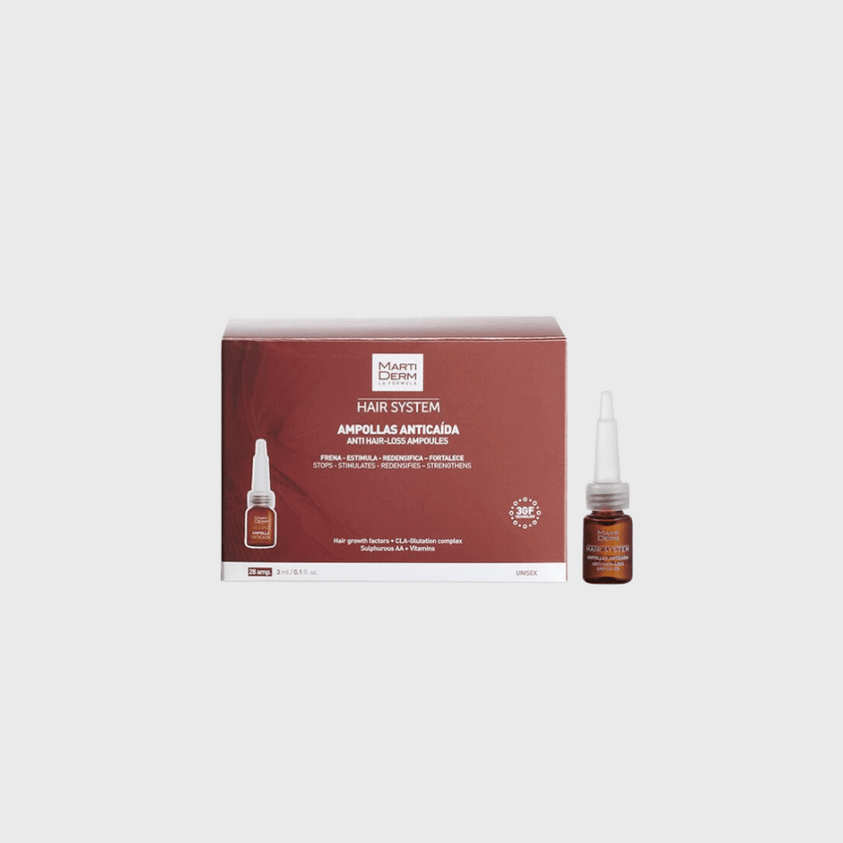 Martiderm Hair System Anti-Hair Loss Ampoules - 28 Ampoules- Lillys Pharmacy and Health Store