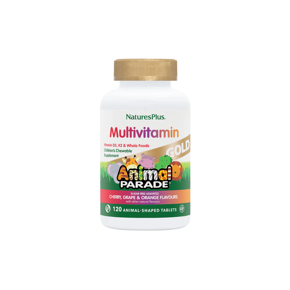 NaturesPlus Animal Parade GOLD Multivitamin Childrens Chewables 120's- Lillys Pharmacy and Health Store