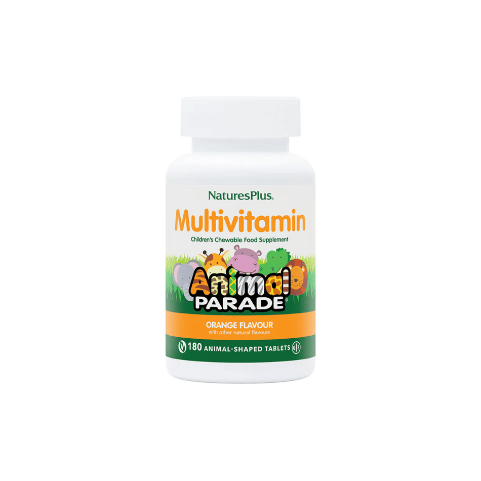 NaturesPlus Animal Parade Multivitamin Children's Chewables 180's - Orange Flavour- Lillys Pharmacy and Health Store