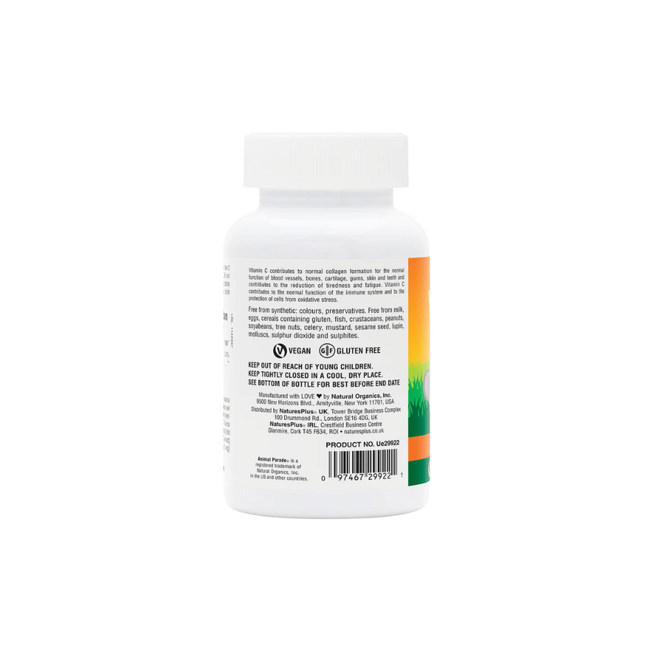 NaturesPlus Animal Parade Sugar-Free Vitamin C Children's Chewables 90's- Lillys Pharmacy and Health Store