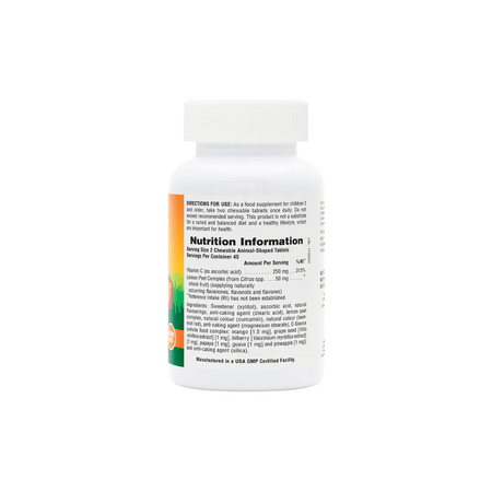 NaturesPlus Animal Parade Sugar-Free Vitamin C Children's Chewables 90's- Lillys Pharmacy and Health Store