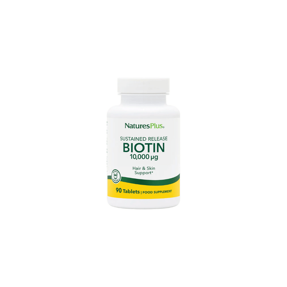 NaturesPlus Biotin 10,000 MCG Tablets 90's- Lillys Pharmacy and Health Store