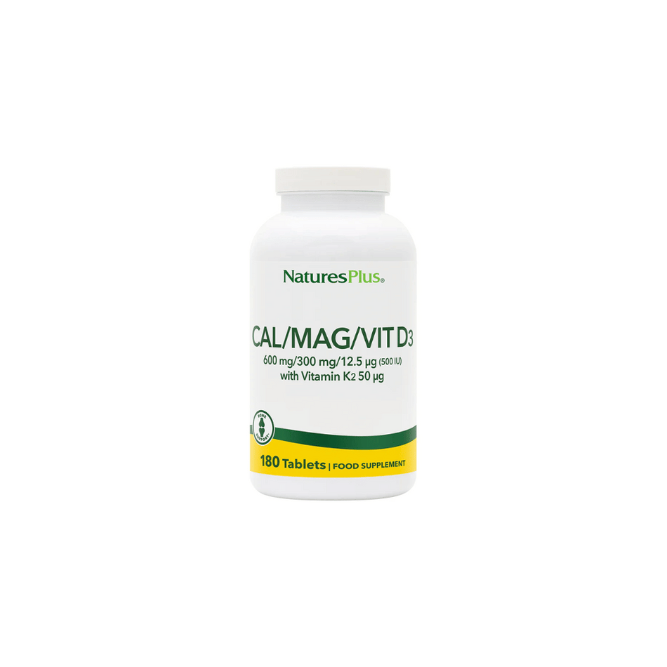 NaturesPlus Calcium/Magnesium/Vitamin D3 with Vitamin K2 Tablets 180's- Lillys Pharmacy and Health Store