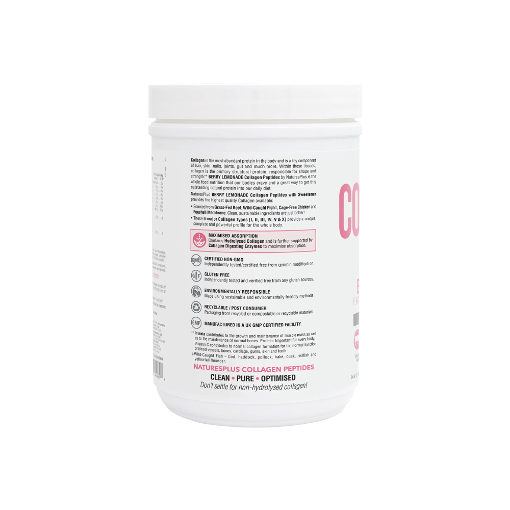 NaturesPlus Collagen Peptides Berry Lemonade 322g- Lillys Pharmacy and Health Store