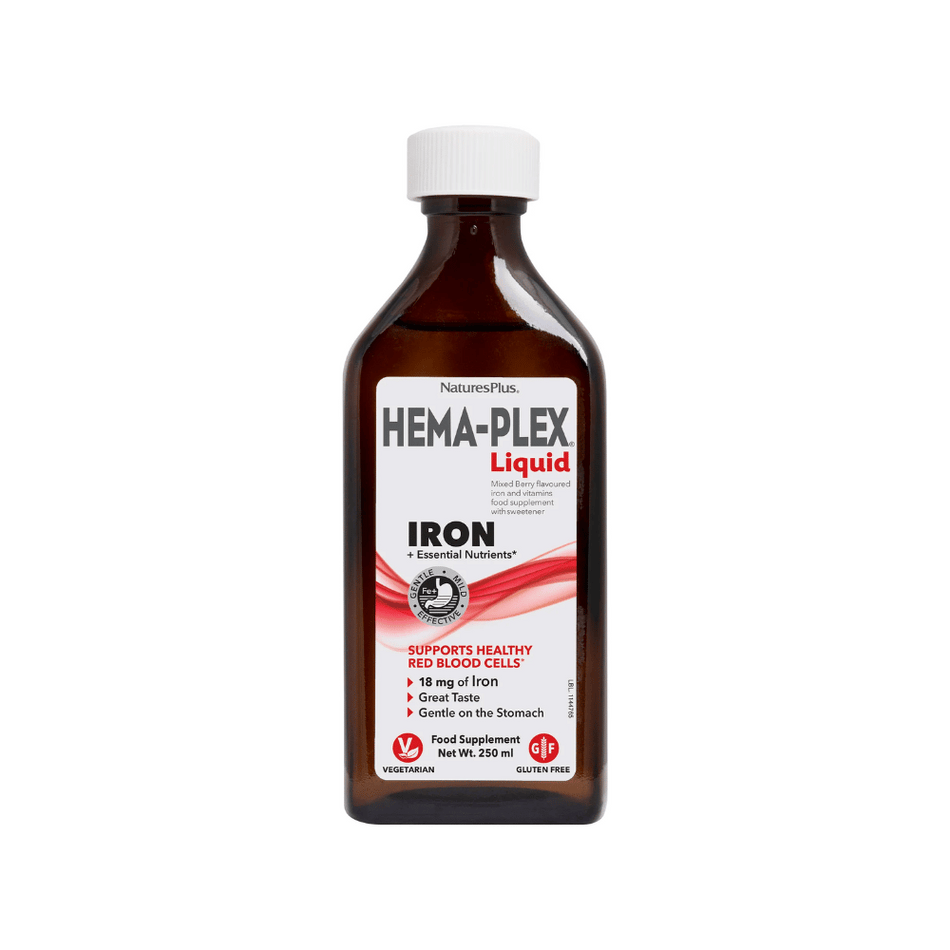 NaturesPlus HEMA-PLEX® Liquid Iron 250ml- Lillys Pharmacy and Health Store