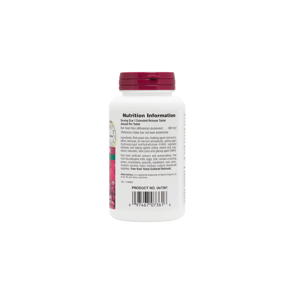 NaturesPlus Herbal Actives Red Yeast Rice Extended Release Tablets 60's- Lillys Pharmacy and Health Store