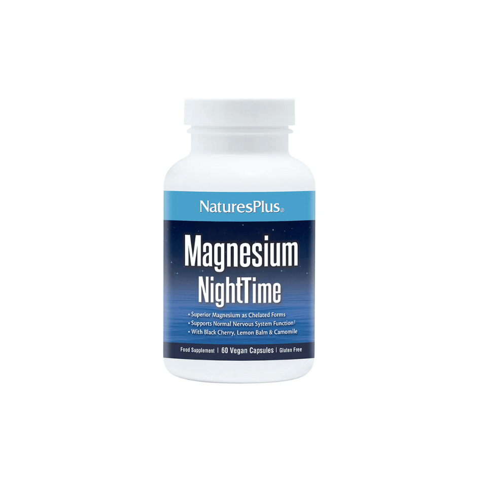 NaturesPlus Magnesium NightTime 60 Capsules- Lillys Pharmacy and Health Store