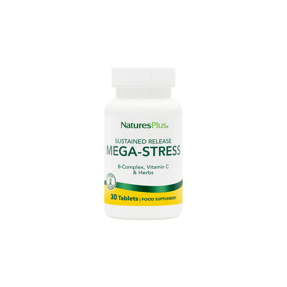 NaturesPlus Mega-Stress Complex Sustained Release Tablets 30's- Lillys Pharmacy and Health Store