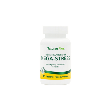 NaturesPlus Mega-Stress Complex Sustained Release Tablets 30's- Lillys Pharmacy and Health Store