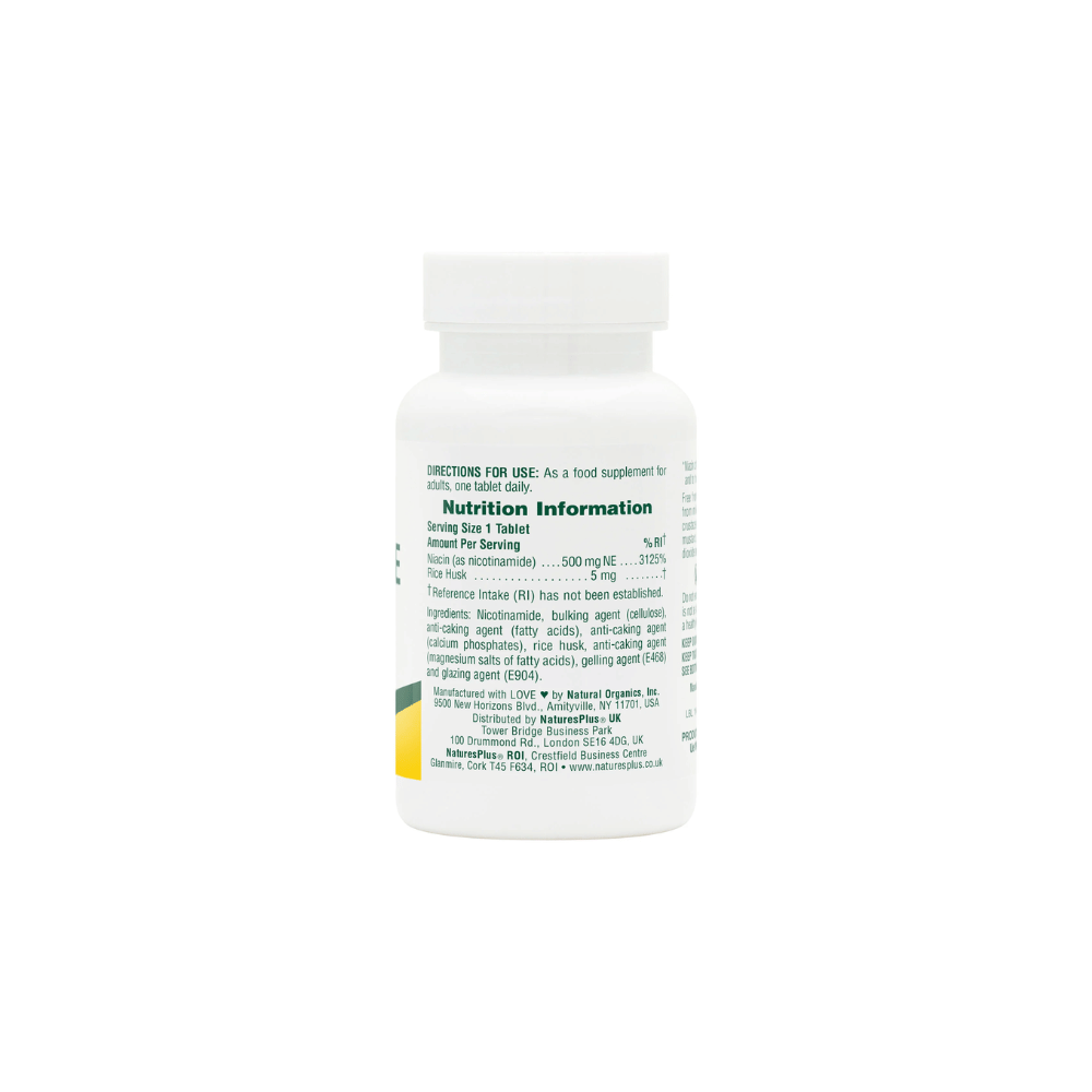 NaturesPlus Niacinamide 500 mg Tablets 90's- Lillys Pharmacy and Health Store