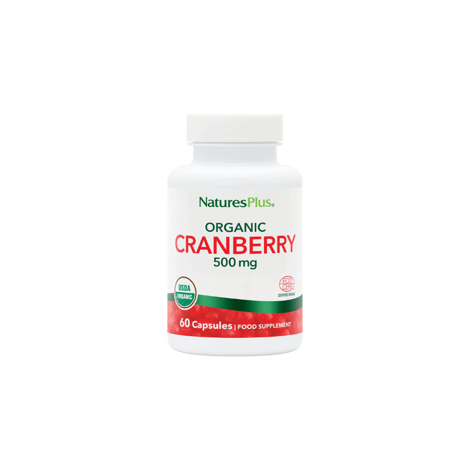 NaturesPlus Organic Cranberry 500mg Capsules 60's- Lillys Pharmacy and Health Store