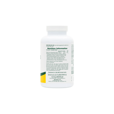 NaturesPlus Vitamin D3 1000 IU Chewables 90's- Lillys Pharmacy and Health Store