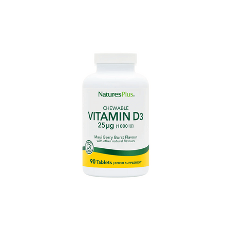 NaturesPlus Vitamin D3 1000 IU Chewables 90's- Lillys Pharmacy and Health Store