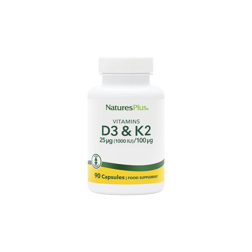 NaturesPlus Vitamin D3 1000 IU/Vitamin K2 100 mcg Capsules 90's- Lillys Pharmacy and Health Store